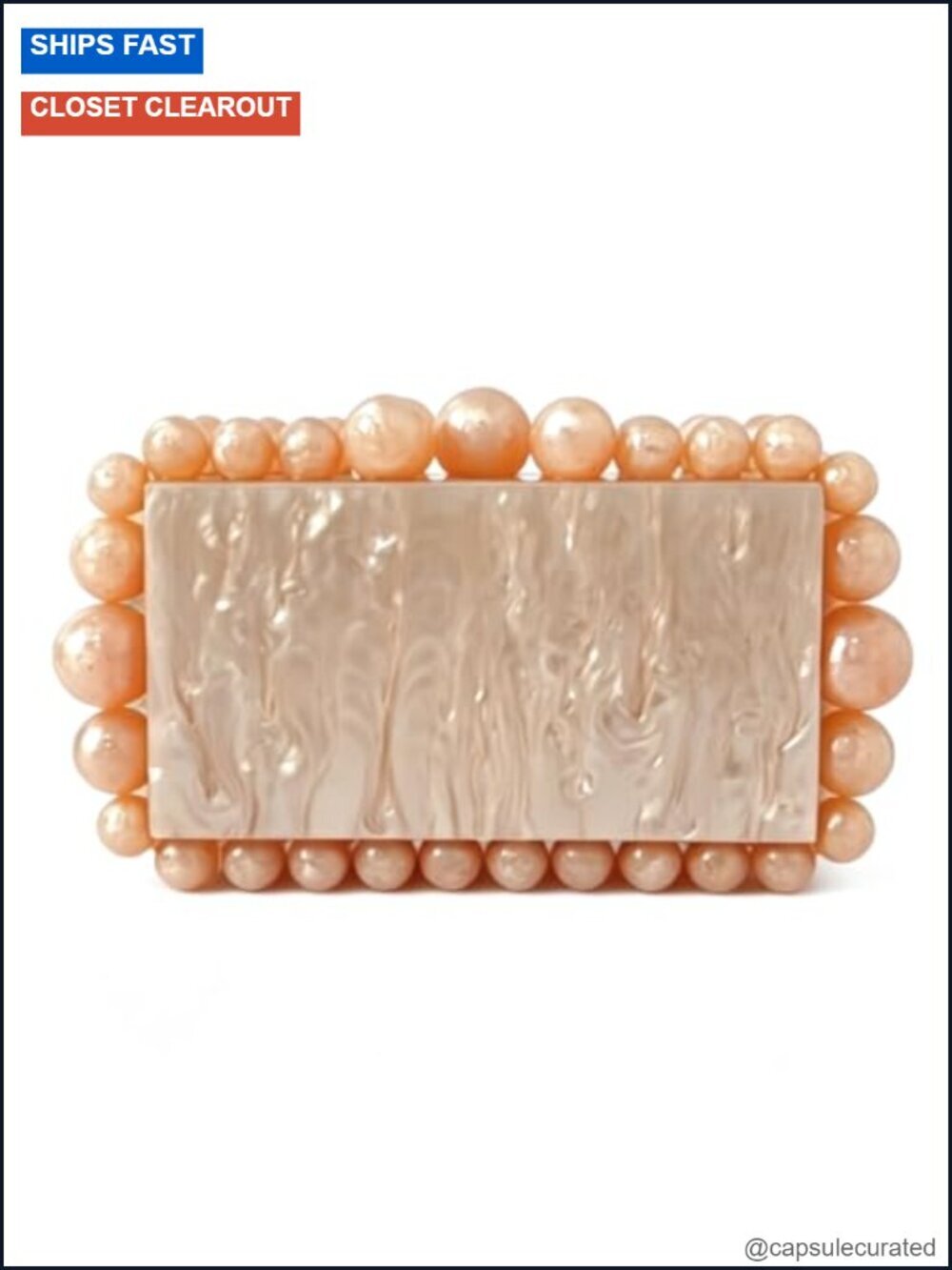 Acrylic Beaded Evening Clutch Purse Wedding Party Prom Glitter Marble Handbag